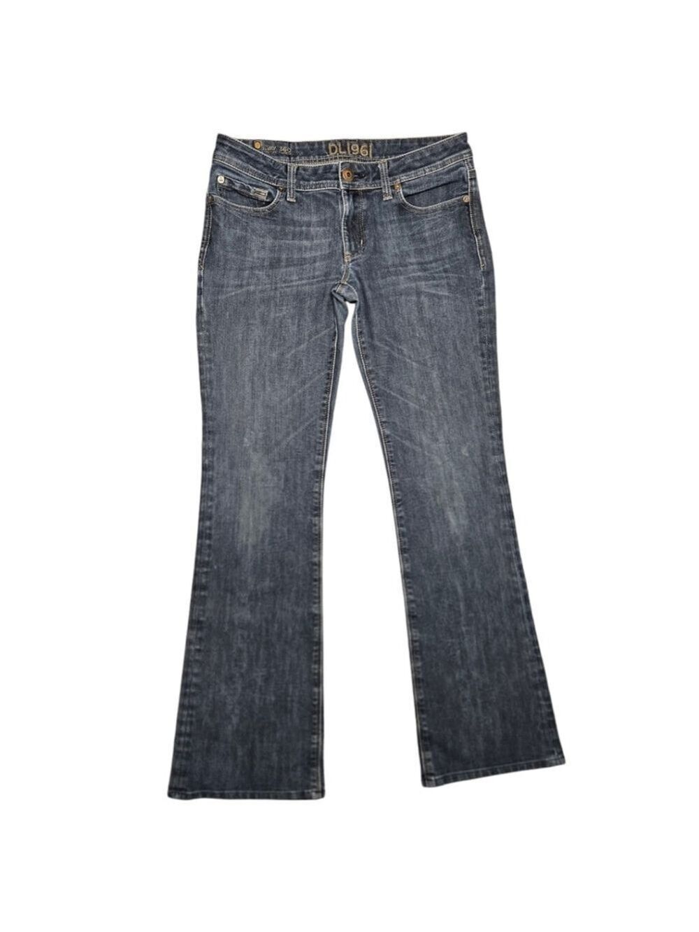 DL1961 Women's Bootcut Jeans Size 29 Dark Wash Stretch Denim Mid Rise USA Made